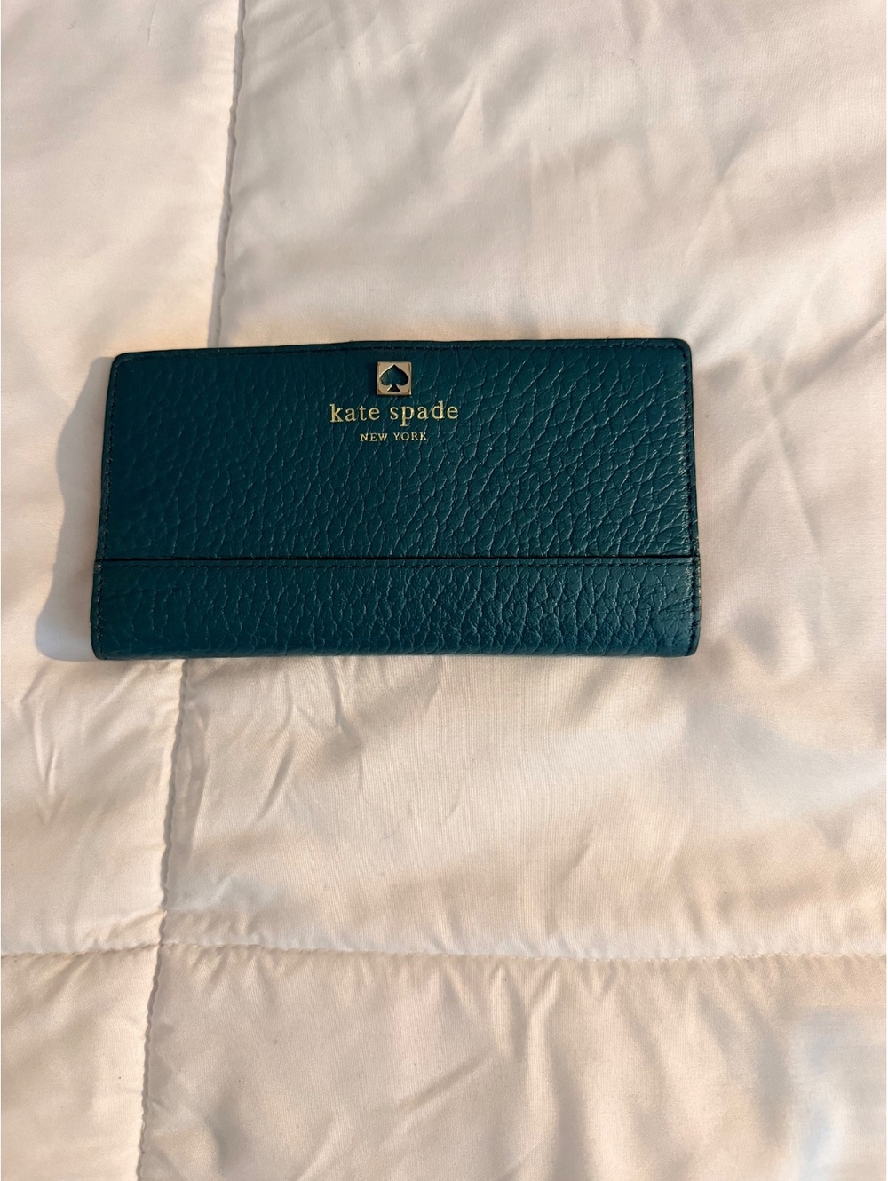 kate spade Leather Wallet with Zip Pocket and Card Slots